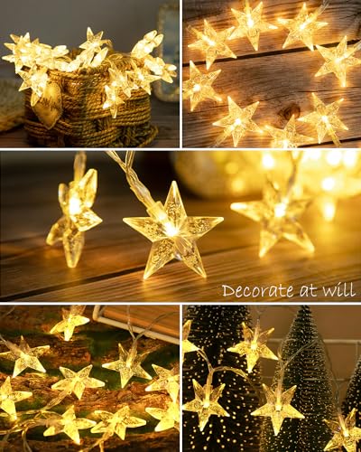 Jolymoly 0202001 Star String Lights 59 Ft 100 Led Fairy Lights Plug In With Remote Timer Connectable Twinkle Lights For Bedroom Classroom Wedding Patio Indoor Outdoor Decor thumb #4