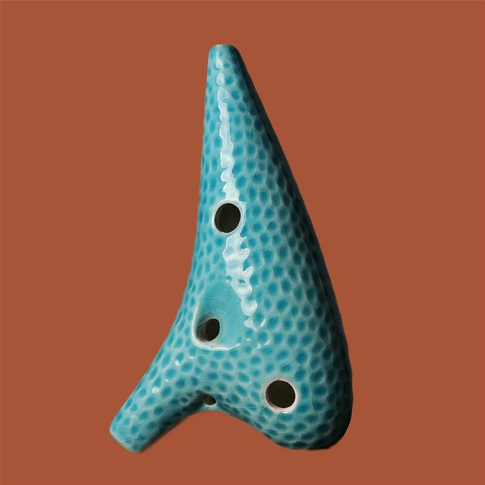 ocarina instrumento Patrón De Onda Cerámica Ocarina 12 Agujeros Alto C Key AC Étnico Principiante Enseñanza Étnica Instrumento Musical Regalo