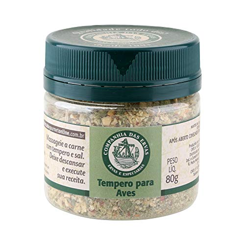 Tempero Para Aves Companhia Das Ervas Pote Pet 80g