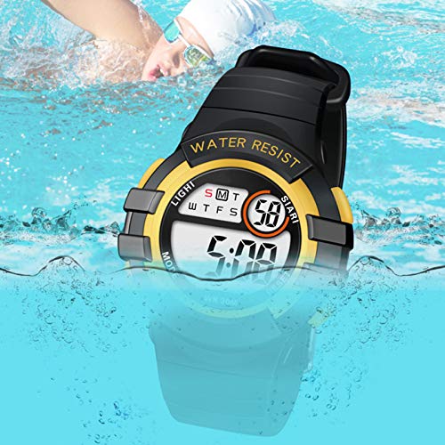 pedkit Relógio infantil colorido para estudante relógio eletrônico luminoso à prova d'água para esp