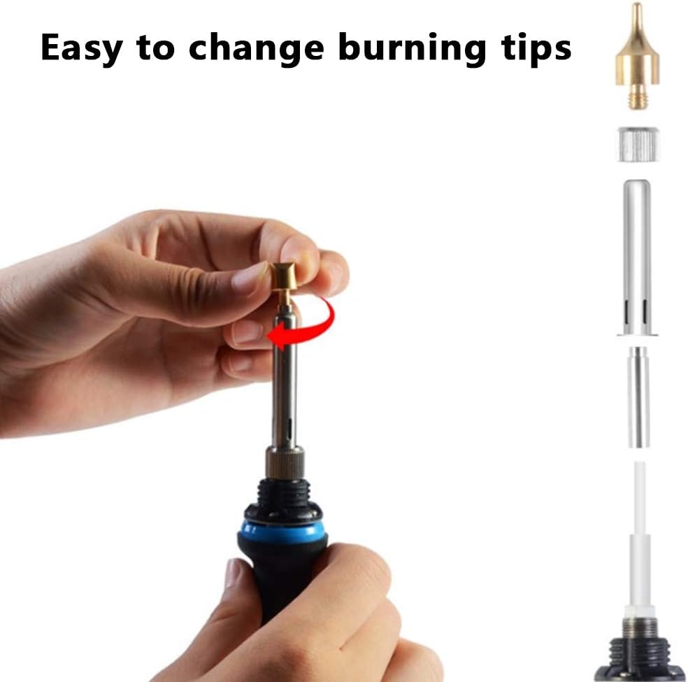 ATPWONZ 37Pcs Wood Burning Kit, Pyrography Wood Burning Pen with Adjustable Temperature, Wood Burner Craft Tool for Wood Burning, Soldering, Carving, Embossing
