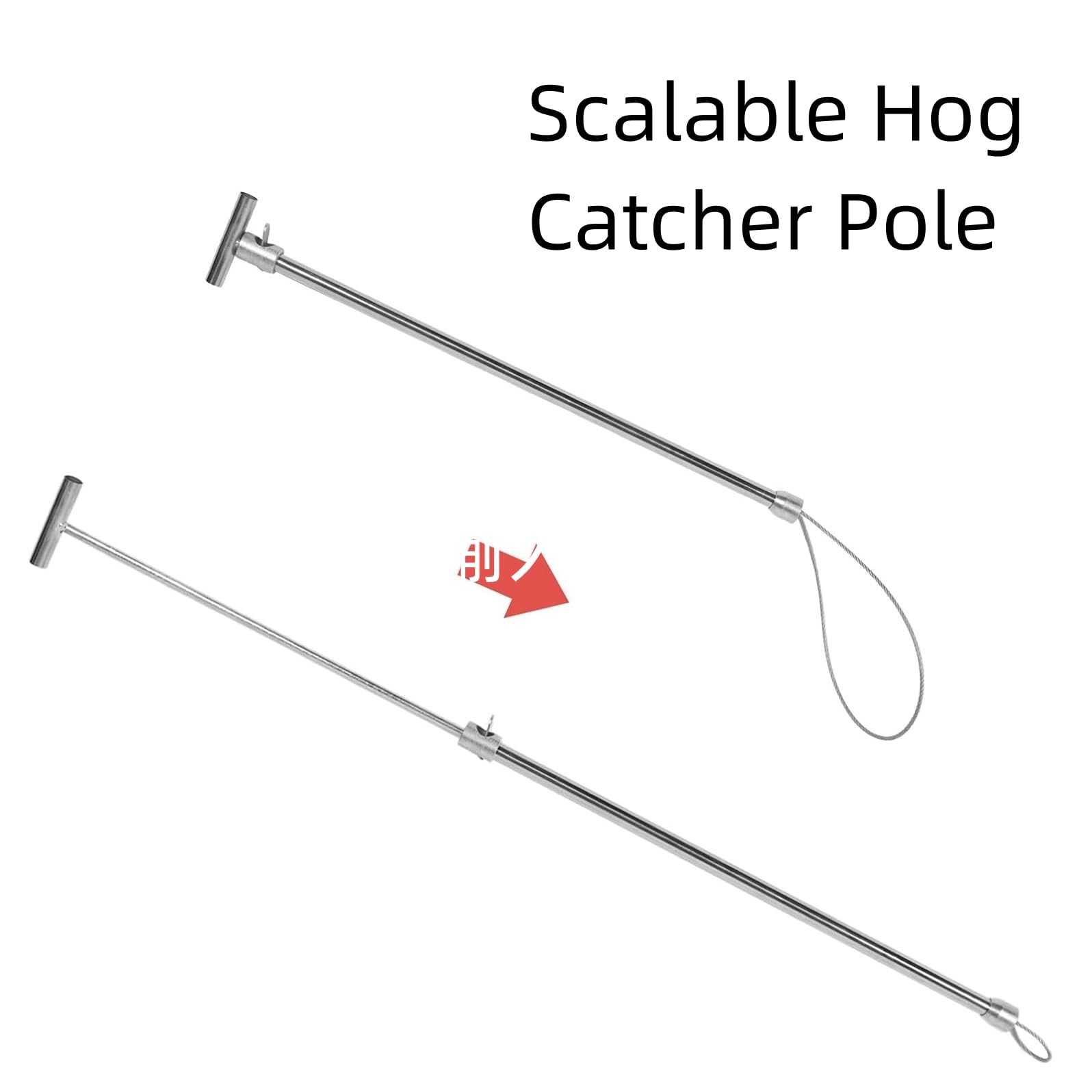 Porte-Porcs en Acier Inoxydable, Outil de Capture de Porcs, Idéal pour Les Porcs et Les Chiens, équipement Agricole Essentiel pour la Manipulation des Animaux
