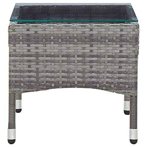 Susany Couchtisch Gartentisch Tisch Beistelltisch 60 x 40 x 36 cm aus wetterfestem Rattan ist pflegeleicht,Balkontisch… – Bild 3