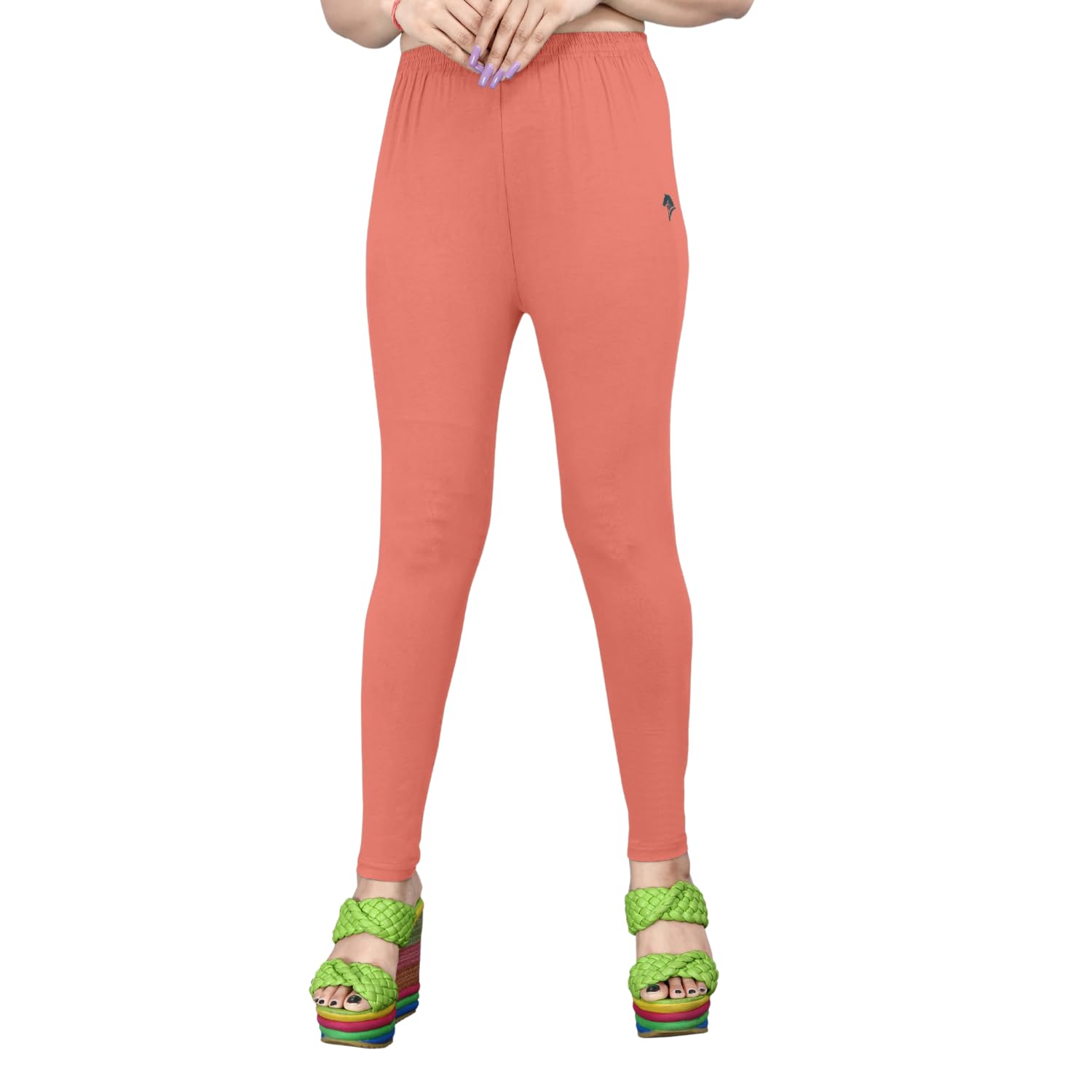 Women's Solid Mid Rise Slim Fit Ankle Length Leggings - Comfortable and Stylish Yoga Pants for Workout, Running, and Everyday Wear-image-28