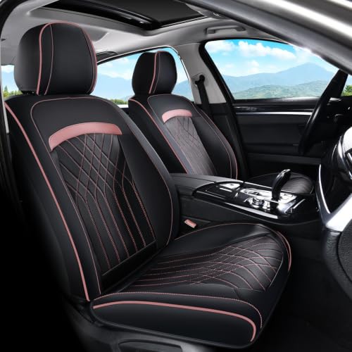 Image of FLORICH Car Seat Covers Front Seat, Leather Seat Covers for Cars, Car Seat Protector Waterproof, Universal Automotive Seat Covers, Front Car Seat Cover Fit for Most Sedans SUV Pick-up Truck