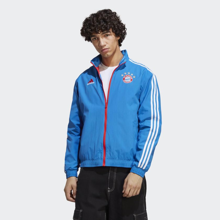 adidas FC Bayern Anthem Jacket Men's, Blue, Size M