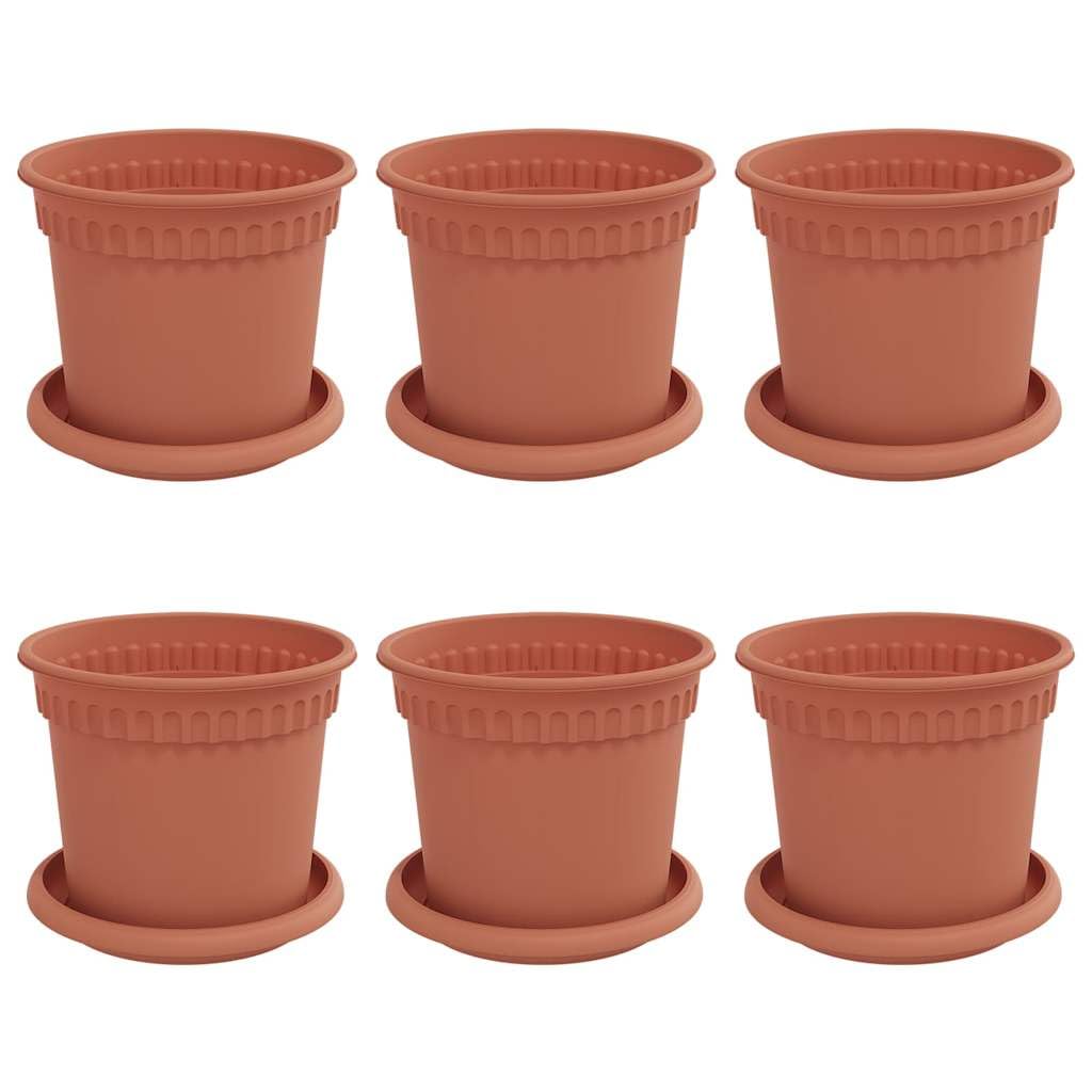 Pots de fleurs avec drainage évitant les racines pourries lot de 6 plastique 15cm