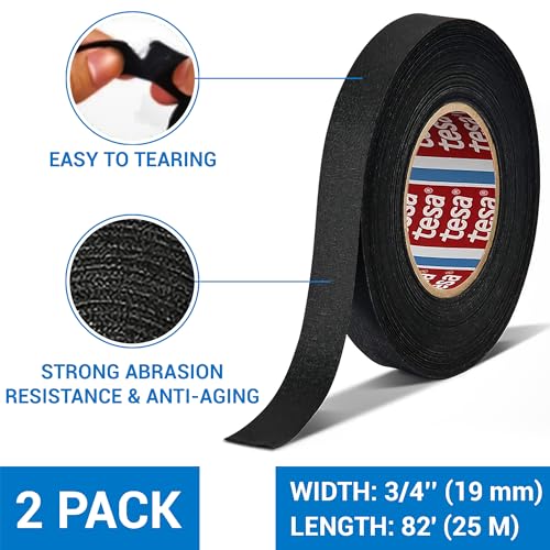 Image of CANOPUS PET Fleece Wire Harness Tape 51608 (2pack), 0.75 in x 27.34 yd, for Wire Harness, Automotive Engine and Electrical Insulation