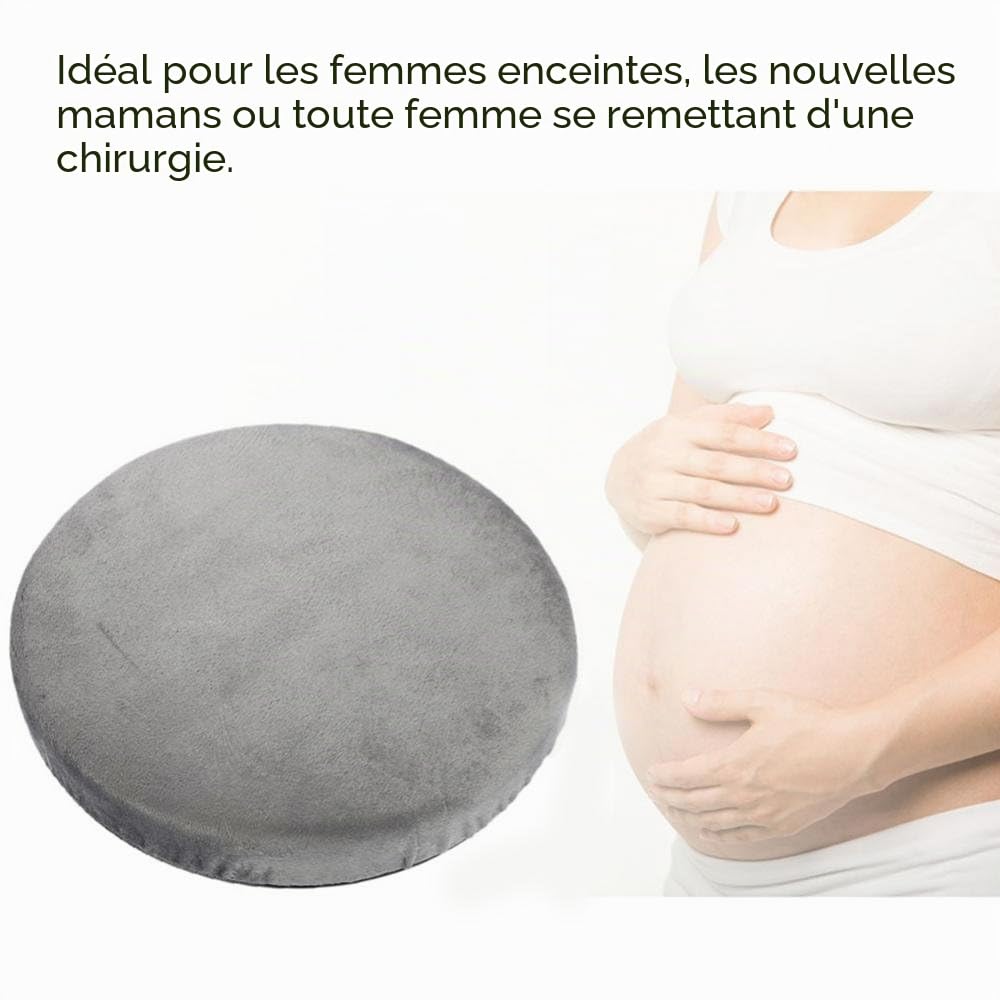 Coussin de Chaise Bureau Rotatif 360° Confort Antidérapant Usage Domestique Voiture Ergonomique Mousse Mémoire pour Siège de Bureau et Véhicule
