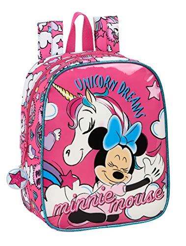 Safta 612012232 Mochila de Guardería de Minnie Mouse  Rosa  Único