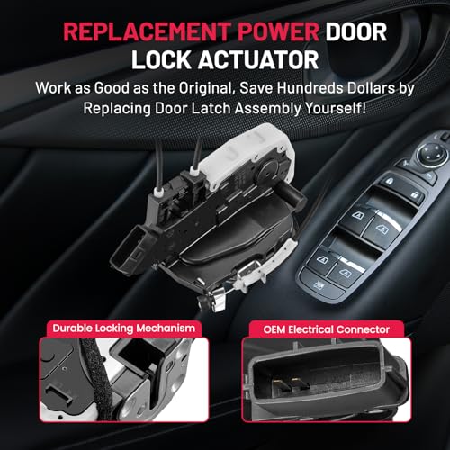 Image of SYERAL Rear Left Driver Side Door Latch Lock Actuator Compatible with Nissan Versa 2013-2019 Replaces 82501-3BA1A, 825013BA1A