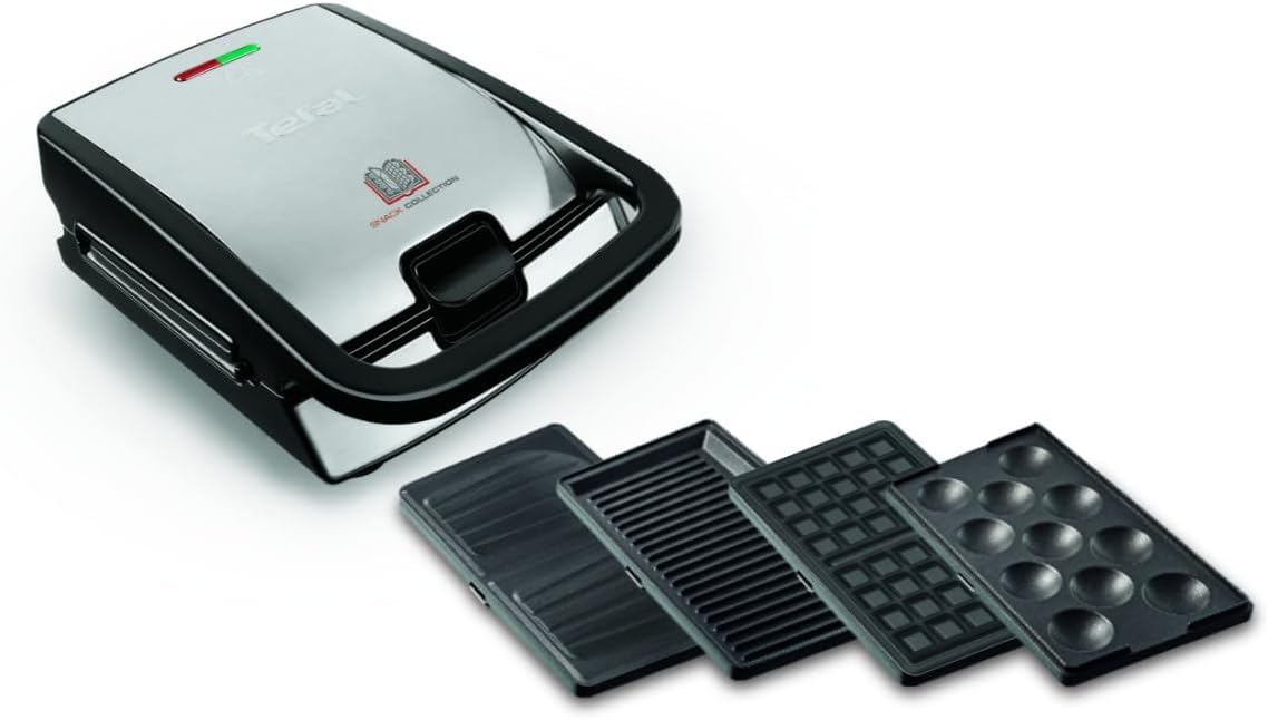 Tefal SW854D tostiera 700 W Nero, Acciaio inox (Tefal SW854D16 sandwichtoaster 700 W S)