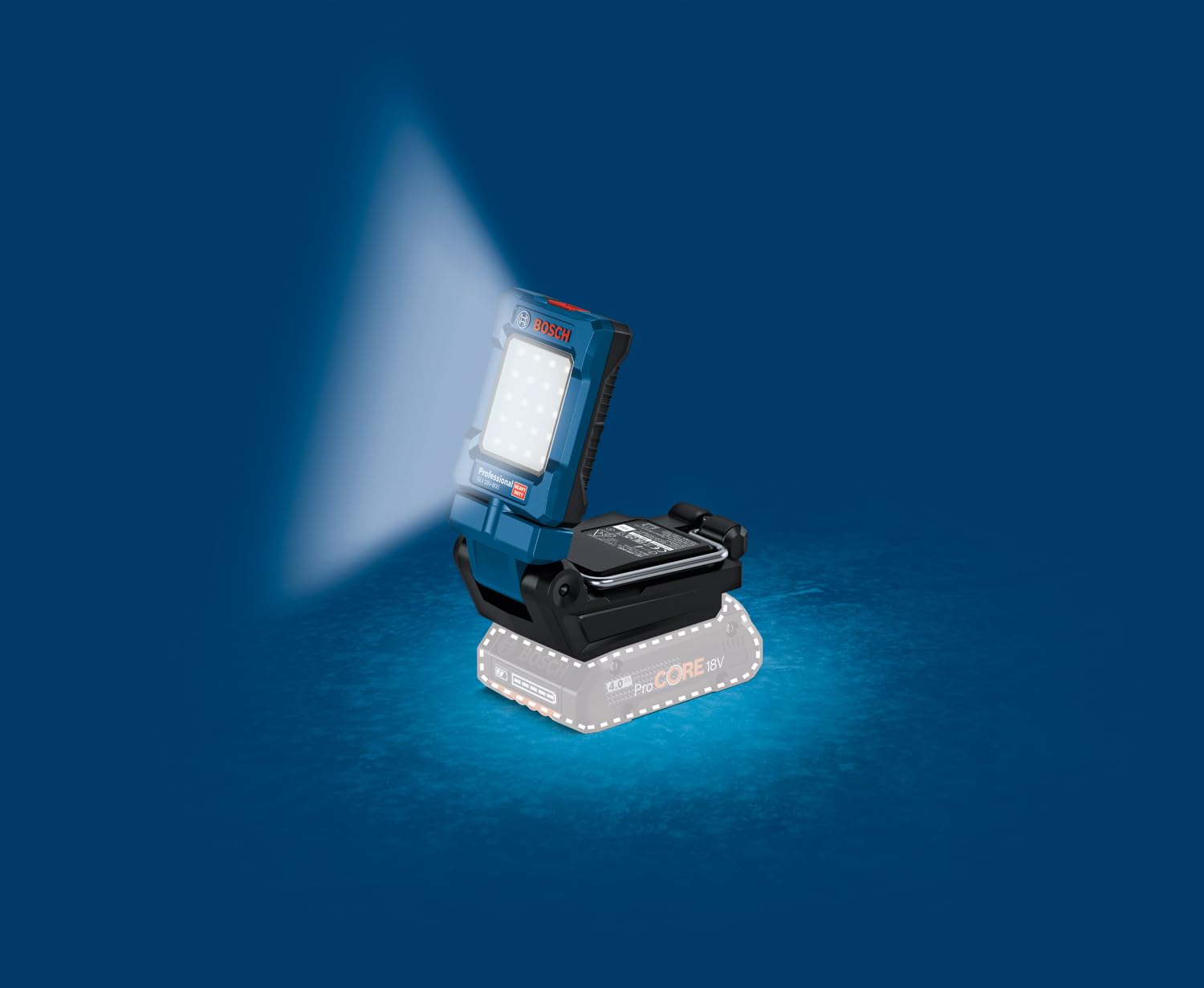 Bosch Professional 18V System Akku Leuchte GLI 18V-800 800 Lumen 20 LEDs 360° schwenkbar 180° neigbar