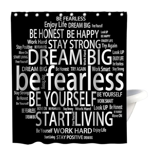 Final Friday Dream Shower Curtains Be Yourself Inspirational Theme Cloth ...