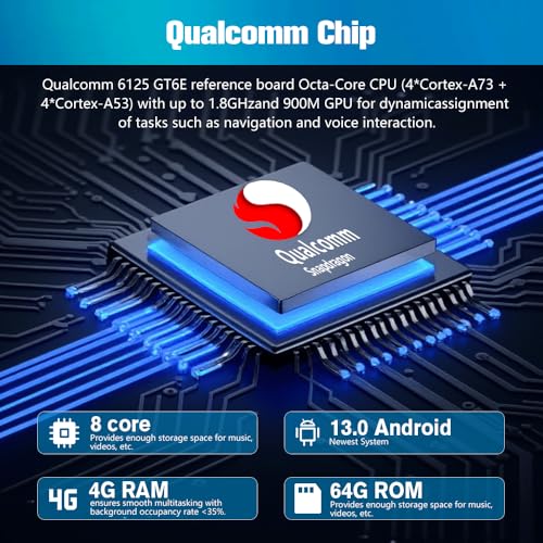 Image of AWESAFE Qualcomm 8 Core 64GB Car Radio Stereo for Chevy Silverado Tahoe Equinox GMC Sierra Yukon 2007-2013 with CarPlayAndroid Auto