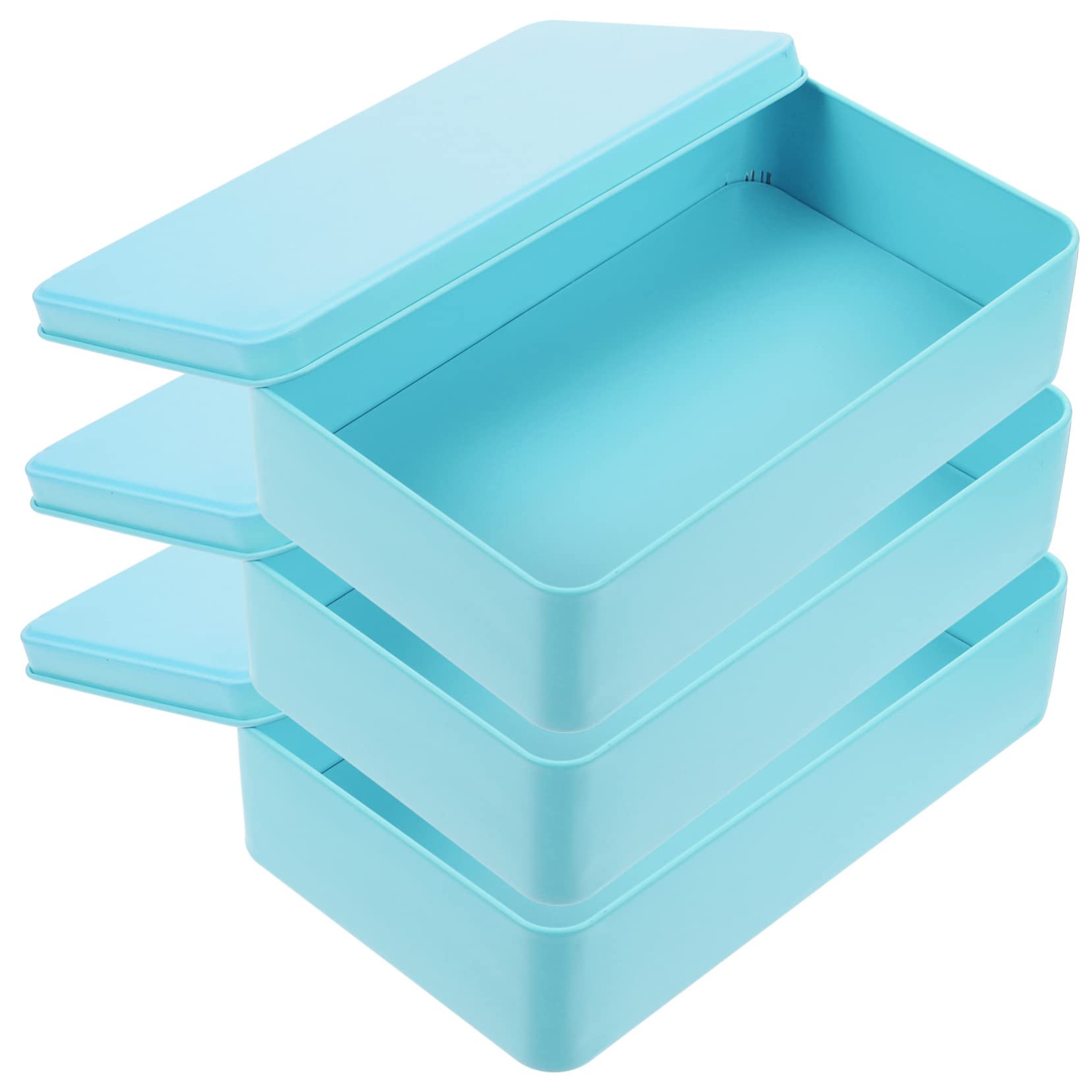 TIDTALEO 3pcs Box Large tinplate box candy storage tins coffee storage tin loose leaf tea containers metal storage tin gold tins mini food containers candy cases aluminum slider soap box