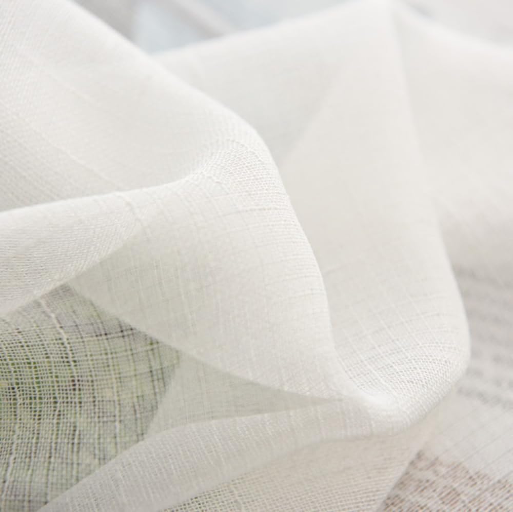 Tela de lino de 5 m x 280 cm, color blanco, para cortinas, decoración, manualidades, venta por metros, tela decorativa de malla, para coser para manualidades, manualidades, protección de