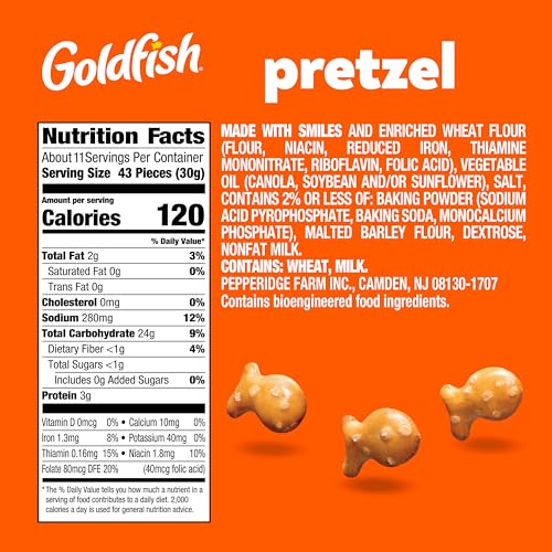 Image of Goldfish Pretzel Crackers, 12 Oz Bag