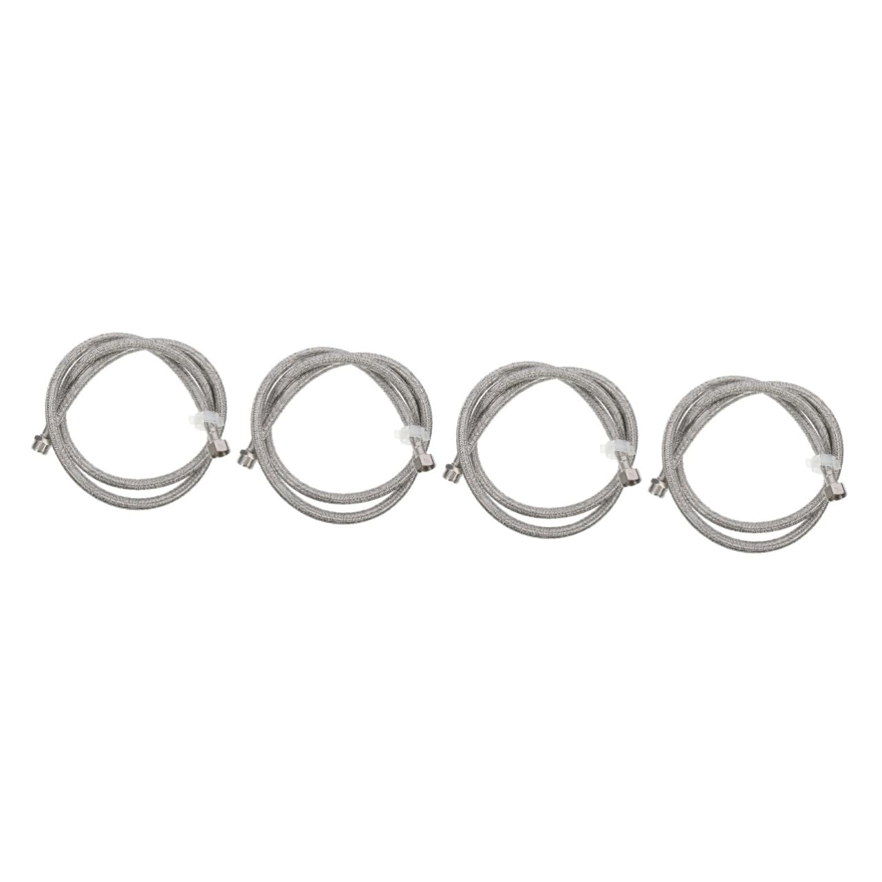 DOITOOL 4 Piezas Manguera Trenzada para Lavadora Inoxidable Tubo Flexible Resistente y Explosión Línea de Suministro de Agua con Fácil y Duradera