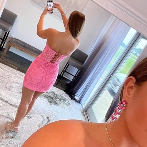 Tight Homecoming Dresses for Teens Short Lace Appliques HOCO Dress Mini Prom Cocktail Party Dress2