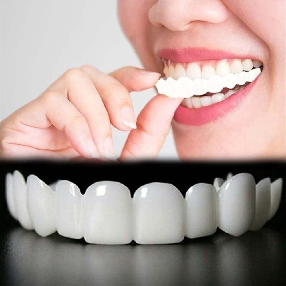 2 Pairs, Temporarily Adjustable for Men and Women, Regain Confidence Smile, Nature and Comfortable(White)