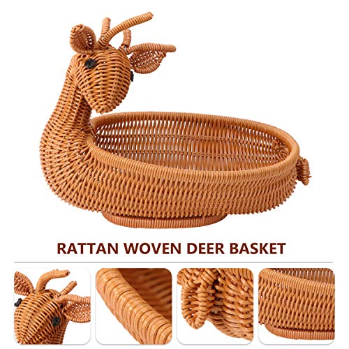 Cabilock 1 cesta criativa para armazenamento de frutas para uso doméstico (marrom claro)