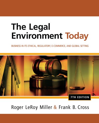 CengageNOW (with Business Law Digital Video Library ) for Miller/Cross's The Legal Environment Today: Business In Its Ethical, Regulatory, E-Commerce, and Global Setting, 7th Edition -  Cengage Learning