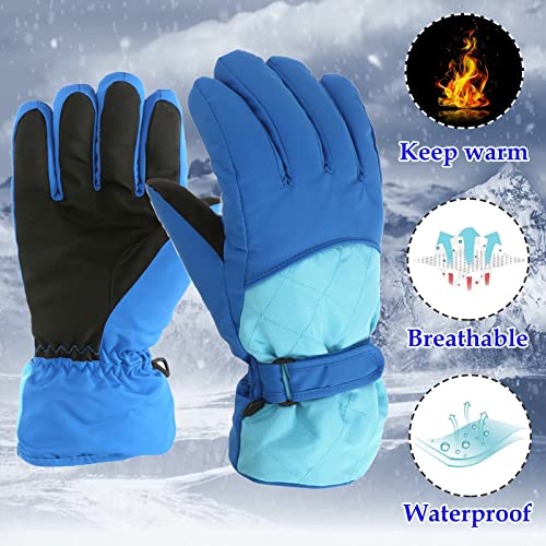 Skihandschuhe Kinder Winterhandschuhe Wasserdicht Skihandschuhe Mädchen Jungen Wasserdichte Winddichte Skifahren Radfahren Warme Schneehandschuhe – Bild 4