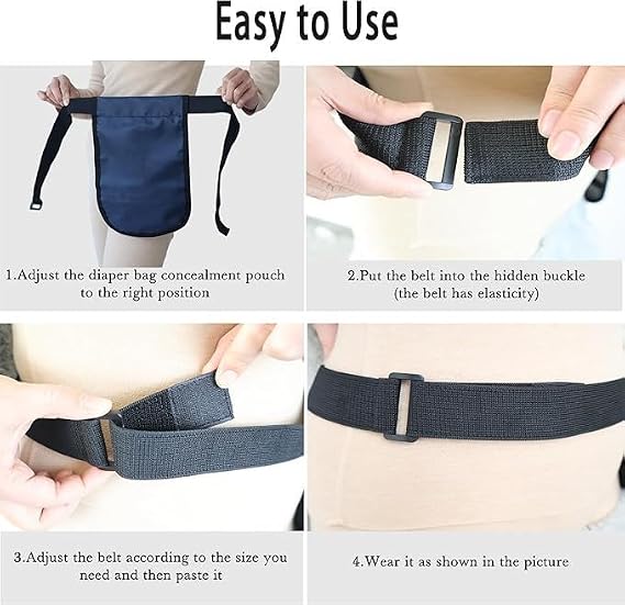 Catheter Bag Holder with Belt, Urine Drainage Bag Holder with Adjustable Strap Waterproof,2000ml
