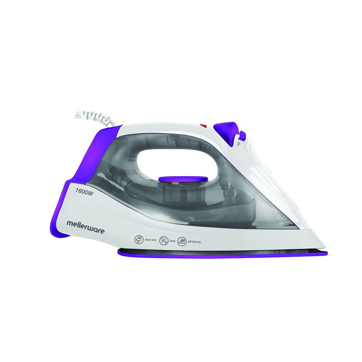 Mellerware Iron Steam/Dry/Spray Non-Stick Purple 250ml 1600W "Vapour II"