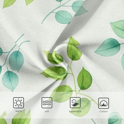 Watercolor Leaves Branches Green Underwear Girls, Toddler Panties, Girls Cotton Underwear, 2–8 Years3