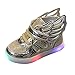 LED Turnschuhe Jungen 39 Leuchtende Schuhe Mädchen Sportschuhe Mit Flügel Klettverschluss Kinderschuhe Kinder Sneaker Rutschfest Turnschläppchen Lauf Freizeitschuhe