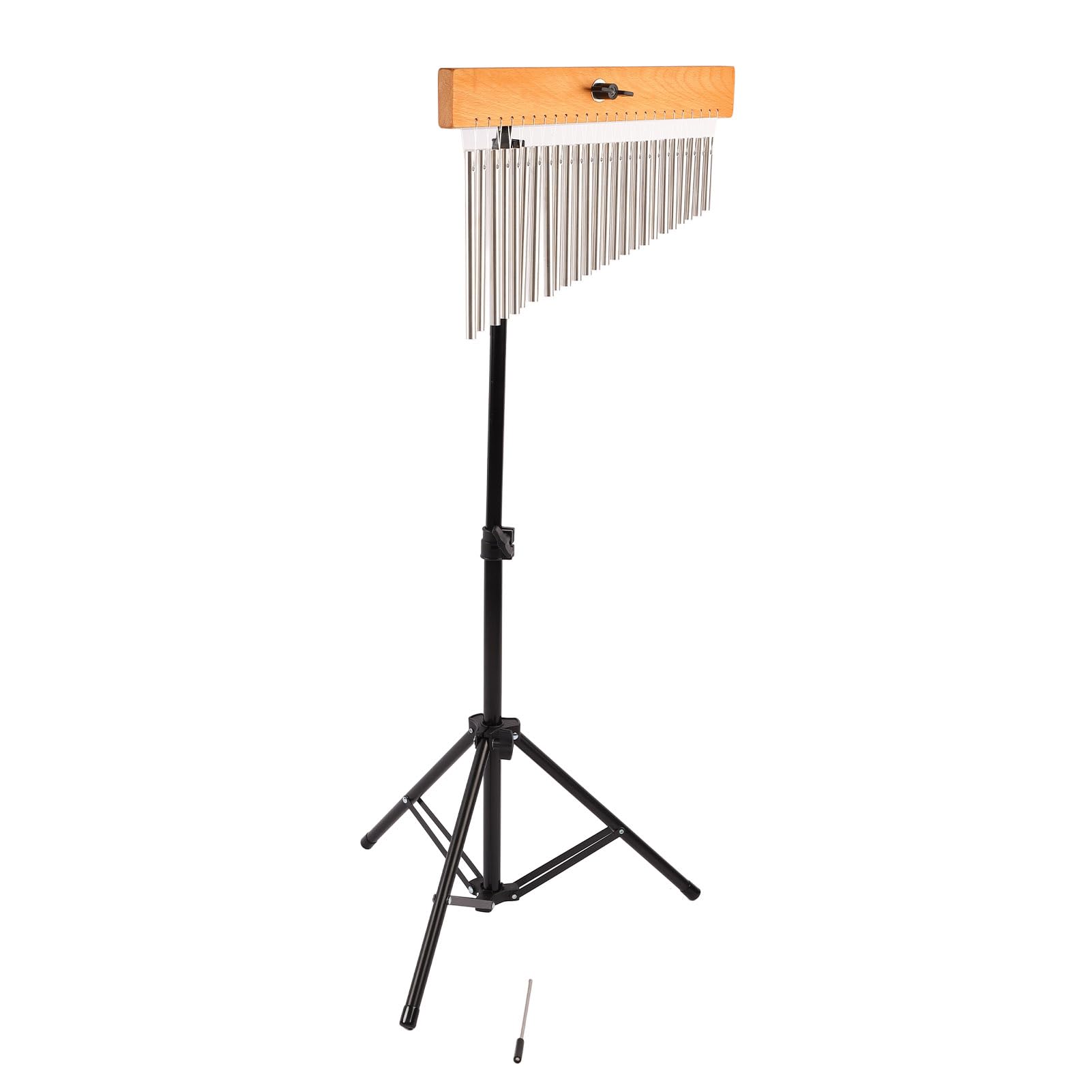 Generic Carillón de Viento para Violín, Barra de Metal Armoniosa, Base de Madera para Material Educativo Musical de Iglesia