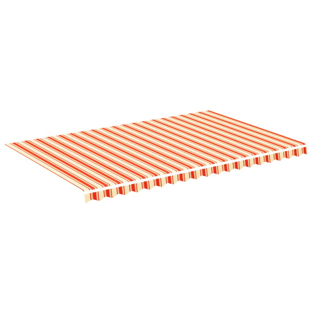 vidaXL Replacement Fabric for Awning Lawn Outdoor Window Door Awning Garden Canopy Patio Sunshade Exterior Solar Shade Yellow and Orange 5x3 m โ image 1