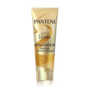 Pantene Miracle Rescue Collagen Conditioner|Damage Repair Conditioner Infused with Pro-V and Collagen for Frizzy, Dry and Damaged Hair|Helps Repairs 3 Months of Damage in 3 Minutes|200ml, 1 Count - image, photos