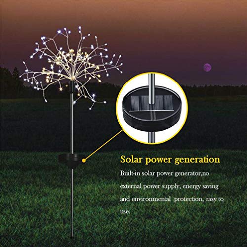 Uonlytech Solar Powered Dandelion Garden Lights Waterproof 153 LEDs Solar Firework Decorative Lights for Yard Pathway Outdoor