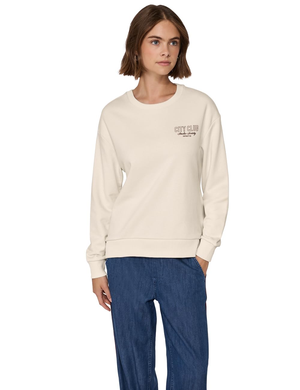 Street One Studio Damen Loose Fit Backprint Sweater