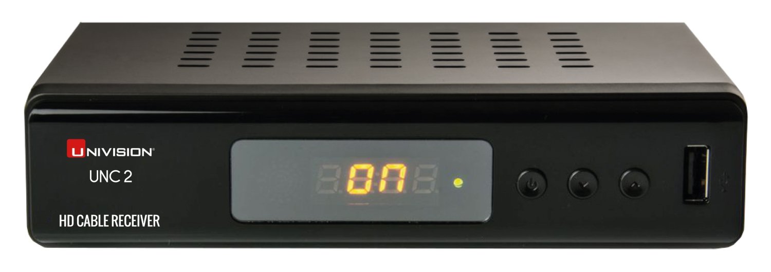 Univision UNC2 Kabel Receiver (Full-HD, HDMI, SCART, Coaxial, USB, Mediaplayer) schwarz