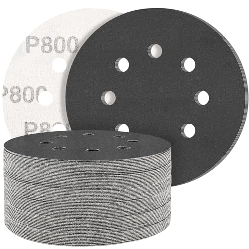 STEBRUAM 50PCS 125mm Dry Wet Sanding Discs 800 Grit