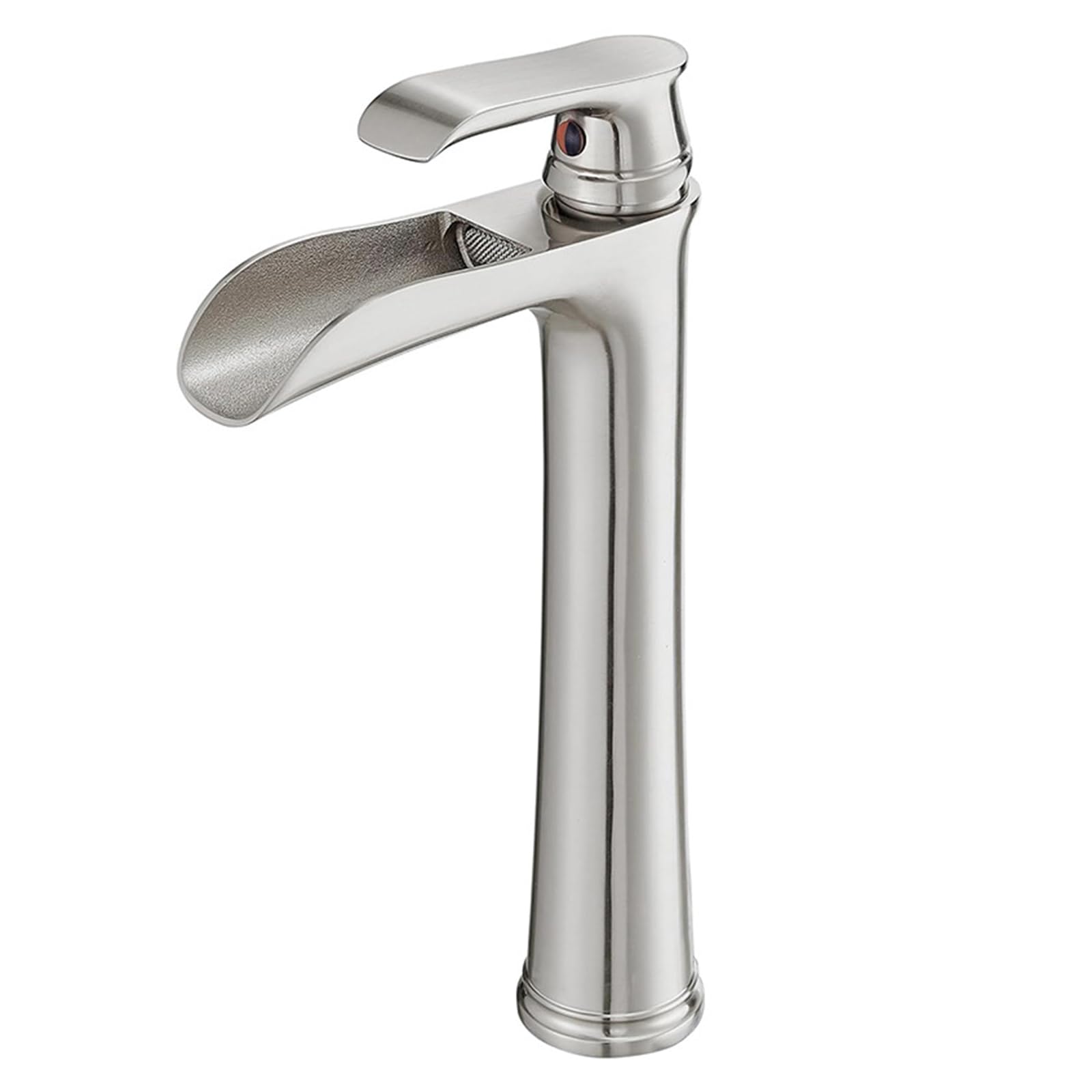 FQWNCIEG Basin Mixer Tap Bathroom Sink Taps Waterfall Taps for Basin Single Handle Bathroom Sink Waterfall Brass,Brushed,High Lavatory Sink Faucet