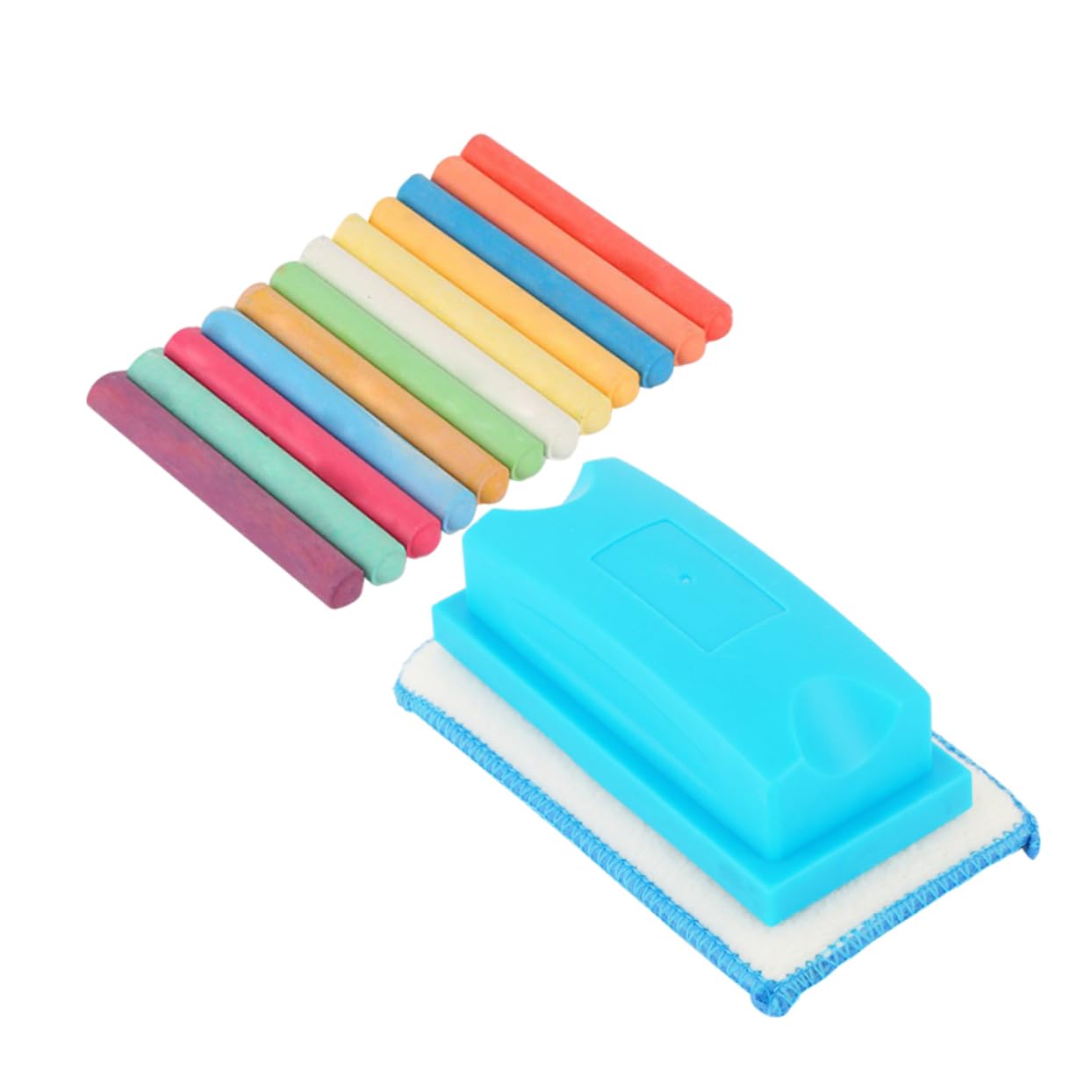 Angoily Chalkboard Eraser 12 Colors Chalk Dust Water Soluble for Teachers Boys and Girls Activities