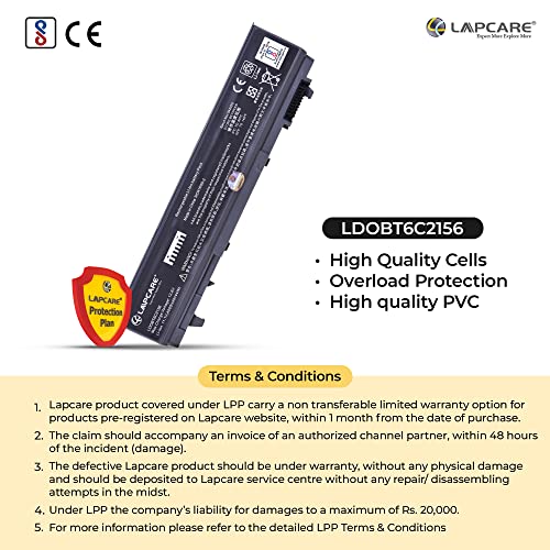 LAPCARE 11.1V 4000mAh 6 Cell BIS Certified Compatible Lithium-ion Laptop Battery for DELL Latitude E6400 E6410 and ATG E6400n Models - Image 6