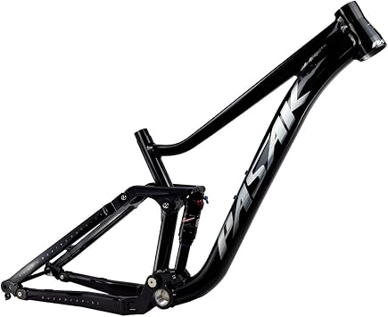 Full Suspension Mountain Bike Frame 27.5er 29er Aluminum Alloy Bicycle Frame 16" Disc Brake DH/AM Soft Tail Frame 12*148mm Through Axle Boost Frame with Shock Absorber Black B