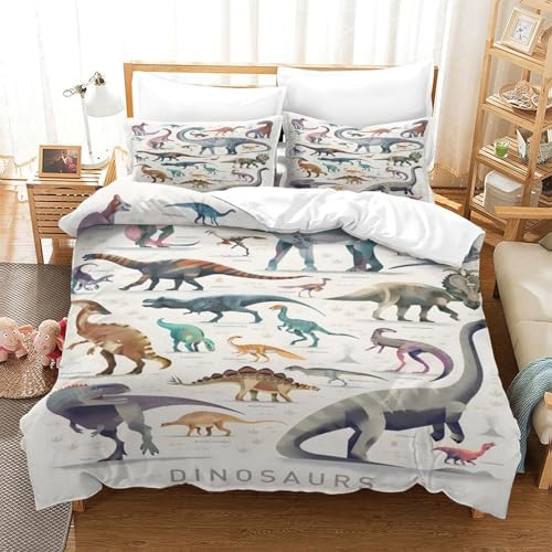 Parure de Lit Dinosaure Super King Impression 3D Ultra Douce - 3