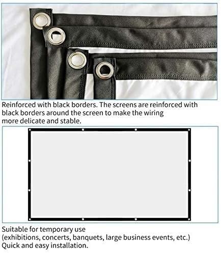折り畳み式でしわになりにくいソフトプロジェクタースクリーン 穴開きポータブルホームムービー会議スクリーン