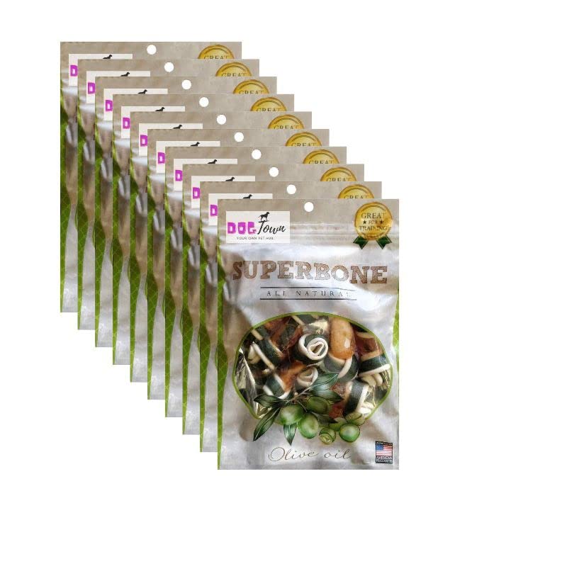 DOGTOWN Superbone Knotted Bone for Dogs | All Natural Flavour Chicken Sticks | Natural & Safe [ Olive Oil - Pack of 10 ] (B0BLGY32MV) Amazon Price History, Amazon Price Tracker