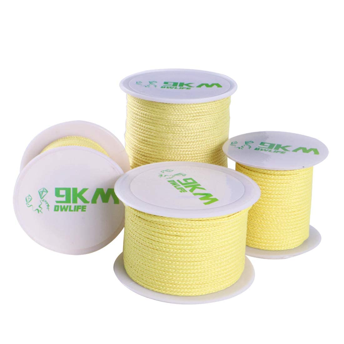 9KM DWLIFE 100% Kevlar Braided Line,Multipurpose Braided Cord Utility Rope Kite line/Camping Cordage/Fishing Tackle Assist/Model Rocket Heat and Cut Resistan