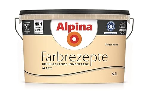Alpina Farbrezepte Innenfarbe – Sweet Home matt – Wandfarben für einzigartige Farbwirkungen und Raumstimmungen – atmungsaktiv, tropfgehemmt und strapazierfähig – 6,5L
