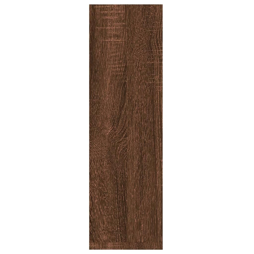 Set di 2 mensole da parete sospese, effetto rovere, 50 x 15 x 50 cm, in legno, con scomparti aperti, per soggiorno e ufficio, scaffali sospesi moderni per decorazioni e libri