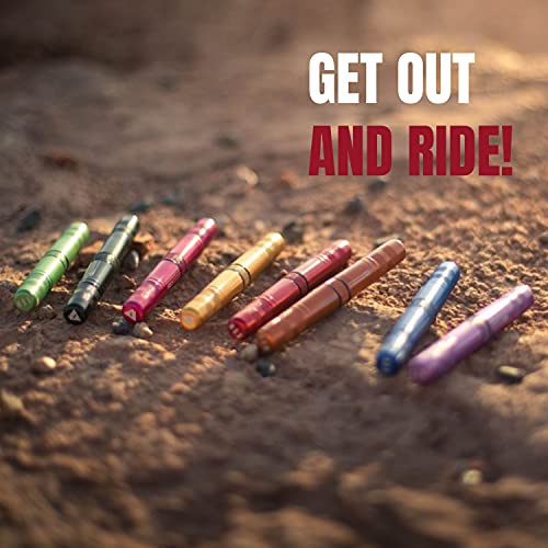 Image of KOM Cycling Tubeless Tire Repair Kit for Bikes - 8 Colors! Fixes Mountain Bike and Road Bicycle Tire Punctures - Includes Tire Repair Fork and Reamer, 8 Bacon Strips. Tubeless Bike Tire Repair Kit